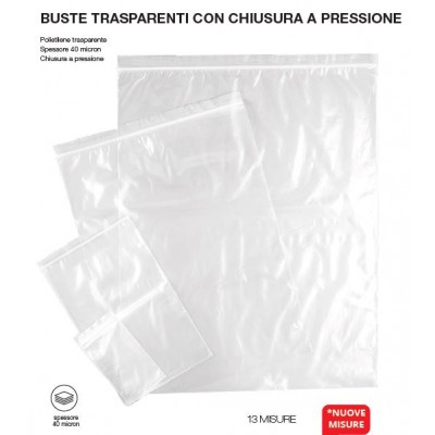 SACCHETTI PLT 30X40 100PZ CHIUSURA ZIP