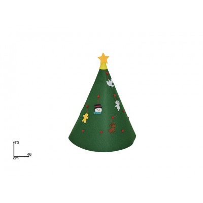 ALBERO CONO FELTRO 70X46CM C/DECO APPLICABILI