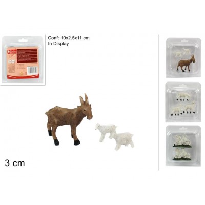 ANIMALI FATTORIA SET 2PZ. 3ASS 4CM c.ca