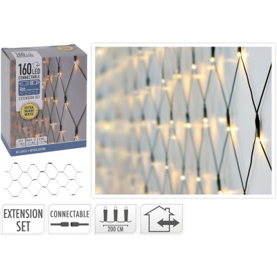 LUCI RETE ESTENSIONE 160LED 2MT. ESTERNO/INTERNO