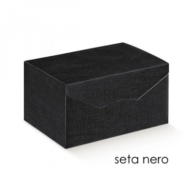 SCATOLA SEGRETO 245X245X150 SETA NERO (17156)